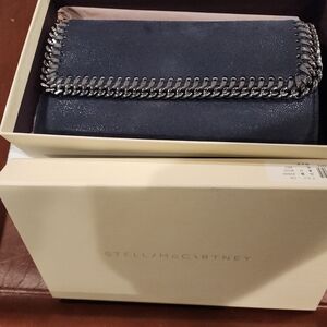 Stella McCartney Blue and Silver Key Holder with Chain Detail